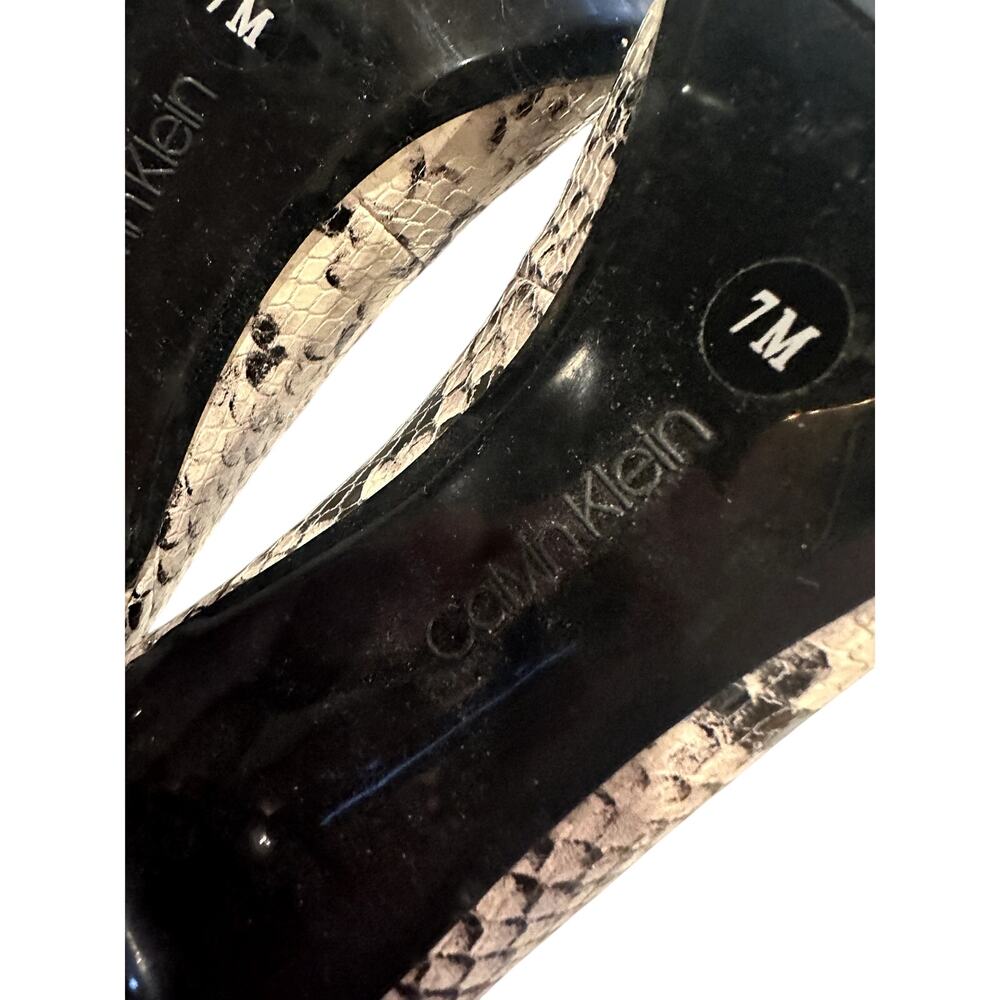 Calvin Klein Gayla Snake Skin Stiletto Pumps 3 1/2" Heel 7 - Picture 8 of 8